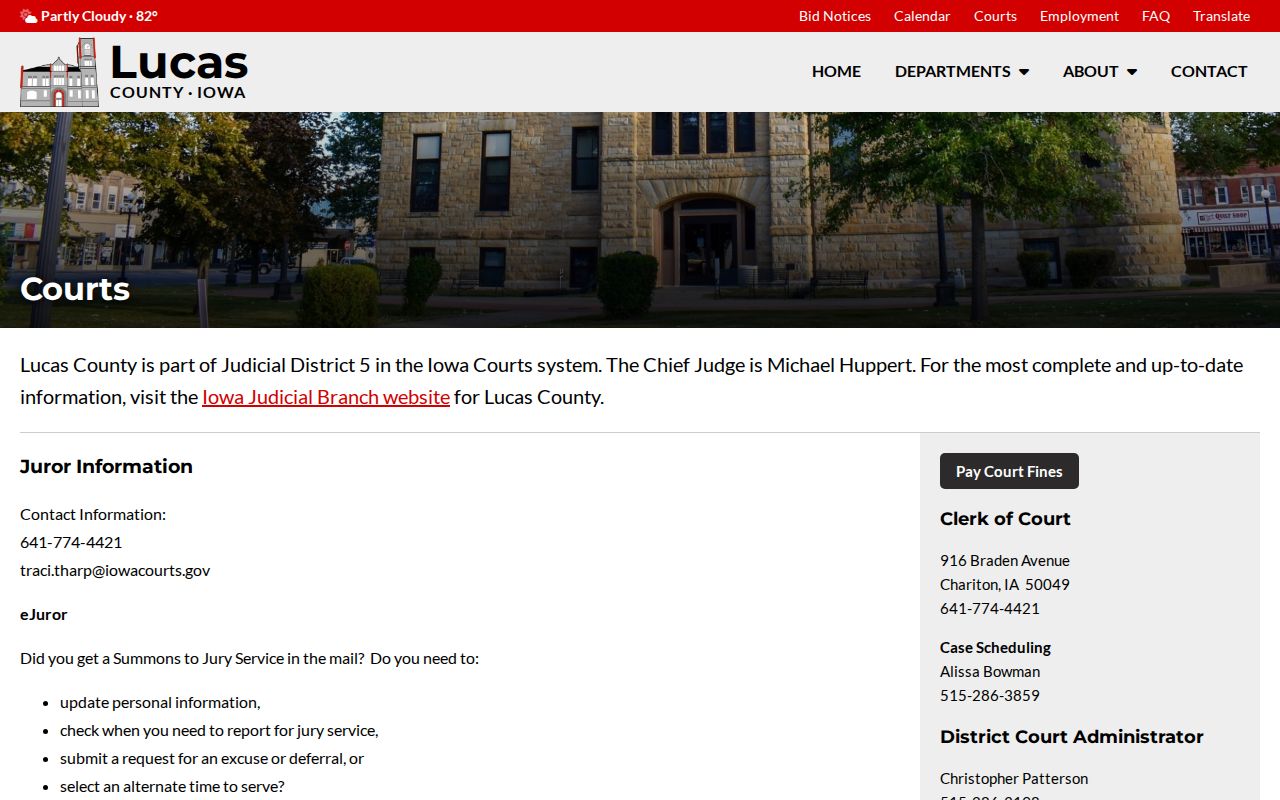 Lucas County active warrant courthouse information